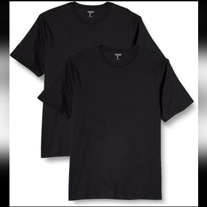 6 Total (3 Packs of 2) Amazon Essentials Men’s Basic Crew Neck T-Shirts